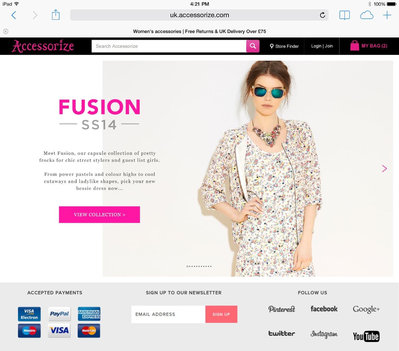 Monsoon Accessorize tablet