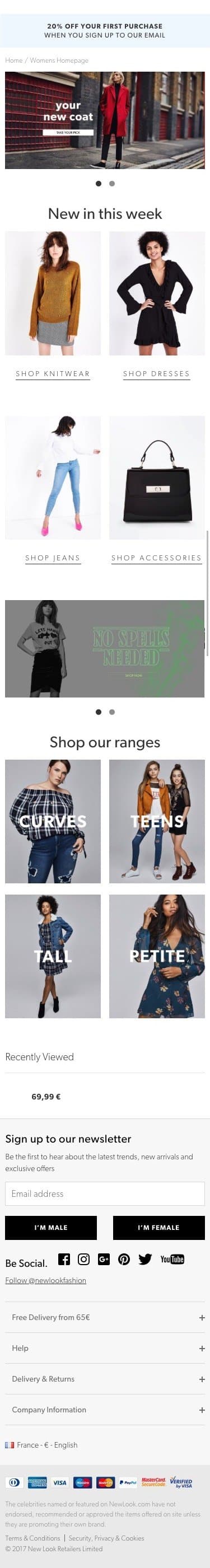 New Look mobile