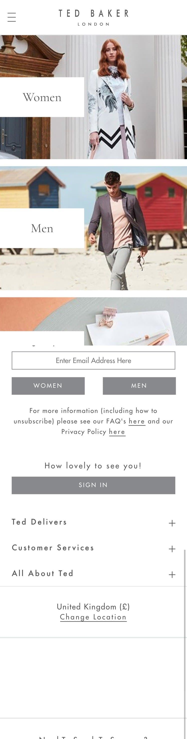 Ted Baker mobile